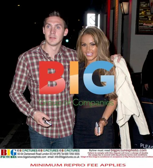 Towie star Kirk Norcross and Gemma Massey at Sugar Hut