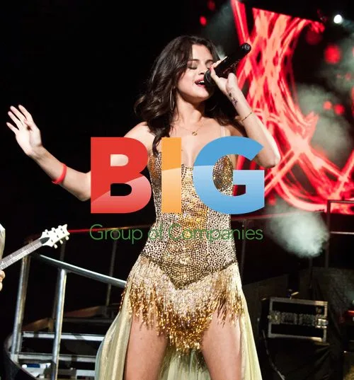 Selena Gomez Performing in Sequin Dress