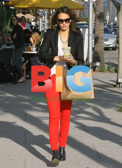 Jessica Alba gets coffee in LA