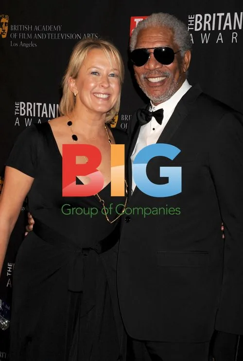 Sarah Cairns and Morgan Freeman at BAFTA LA 2011 Britannia Awards