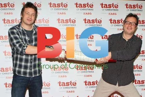 Jamie Oliver and Hugh Fearnley-Whittingstall at Taste of Christmas
