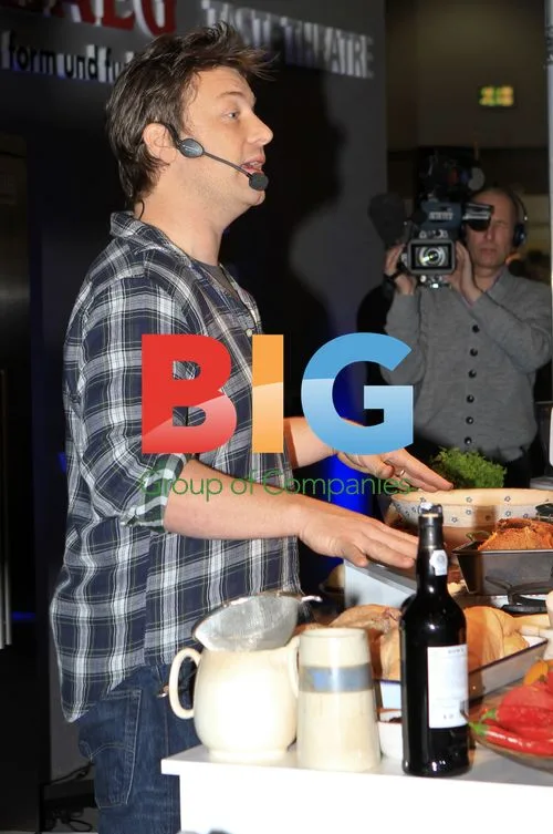 Jamie Oliver and Hugh Fearnley Whittingstall at Taste of Christmas