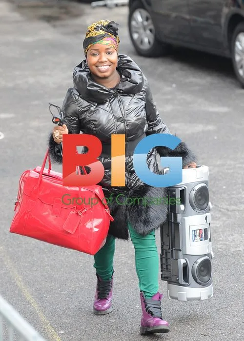 Misha B arrives for X Factor rehearsals