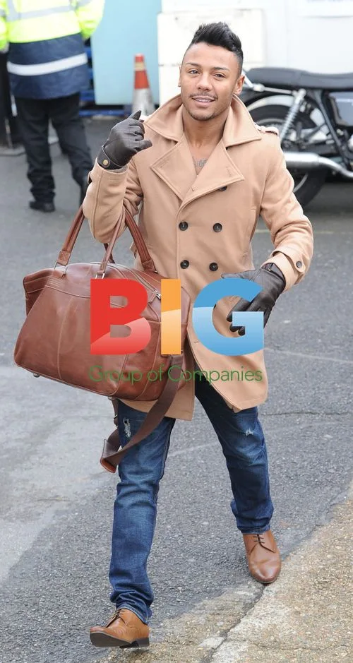 Marcus Collins Arrives for X Factor Rehearsals