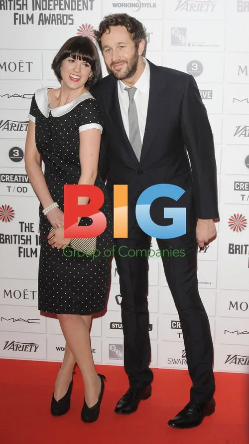 Chris O'Dowd and wife at British Independent Film Awards