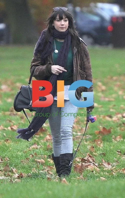 Daisy Lowe Walking Dog in London