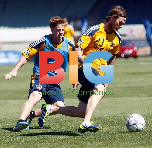 Beckham, Keane and Donovan of LA Galaxy