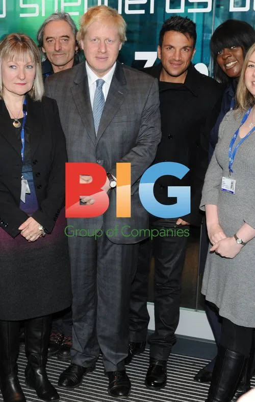 Peter Andre and Boris Johnson at 'Love Libraries' Launch