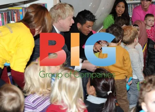 Peter Andre and Boris Johnson at 'Love Libraries' Launch