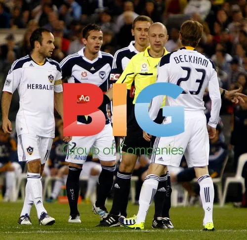 David Beckham Plays Football Match with LA Galaxy