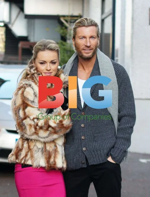 Robbie Savage and Ola Jordan at ITV Studios