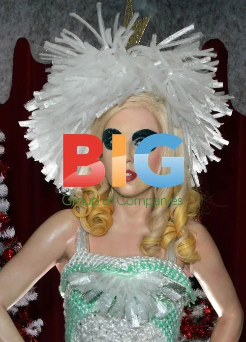 Lady Gaga's Cling Film Snow Queen Dress
