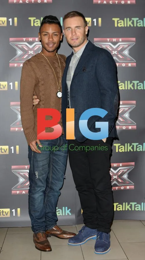 Gary Barlow and Marcus Collins at X Factor Photocall