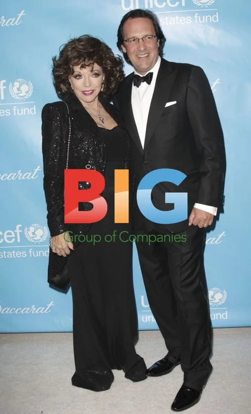 Joan Collins and Percy Gibson at UNICEF Ball