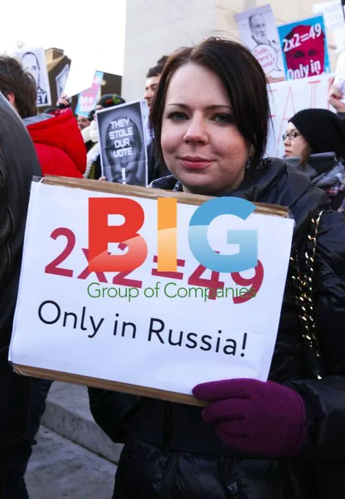 Demonstrators Protest Outside Russian Embassy in London