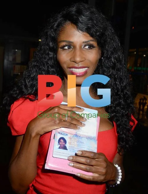 Sinitta Poses in Ireland with Passport