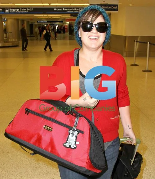 Kelly Clarkson Arrives in Miami