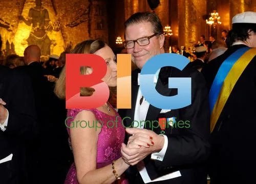 Leif Johansson and wife at Nobel Banquet