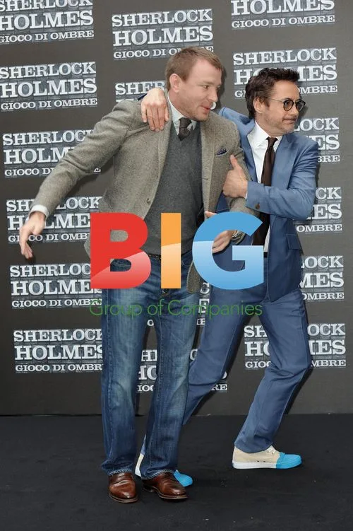 Guy Ritchie and Robert Downey jr. at Sherlock Holmes photocall