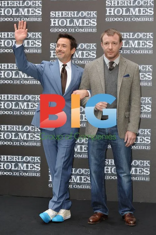 Guy Ritchie and Robert Downey jr. at Sherlock Holmes photocall
