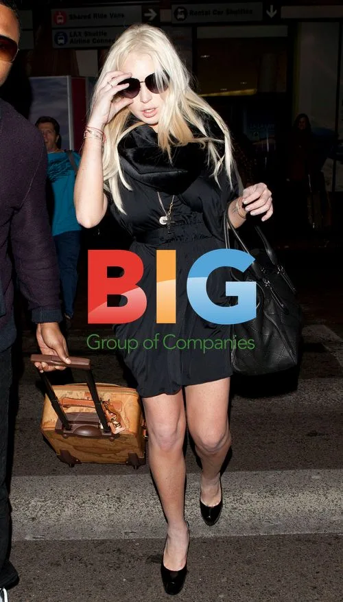 Lindsay Lohan Leaving LAX