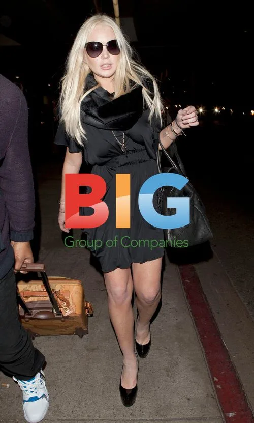 Lindsay Lohan Leaving LAX