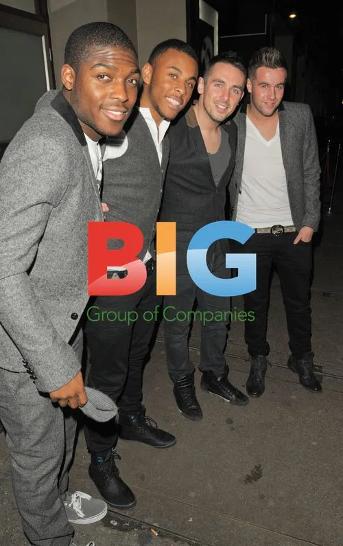 X Factor contestants at wrap party