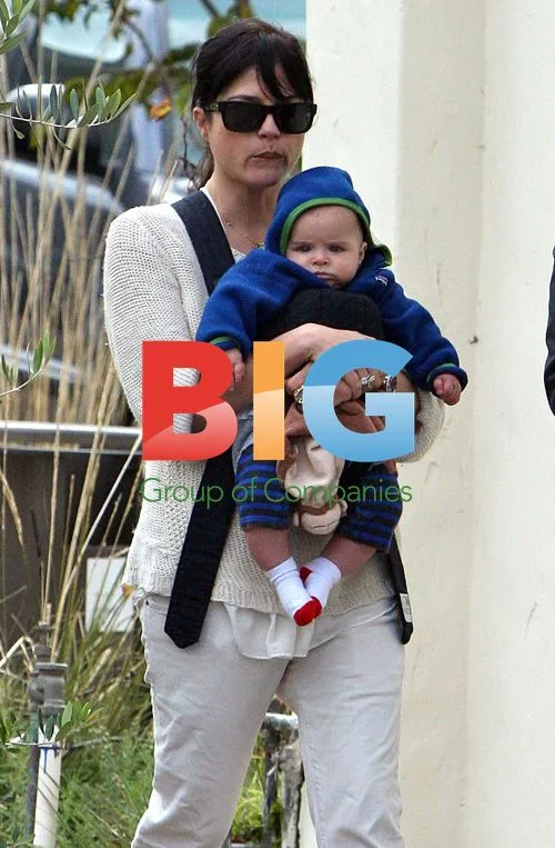 Selma Blair and son in LA park