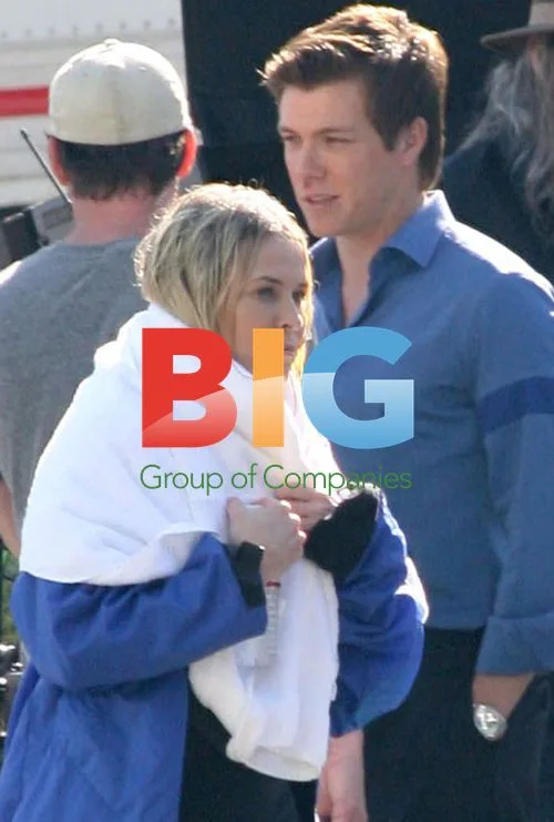 Chelsea Handler on set of 'This Means War'