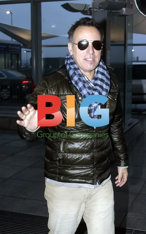 Bruce Springsteen at Heathrow Airport