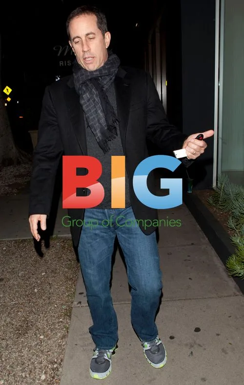 Jerry Seinfeld Leaving Madeo's Restaurant
