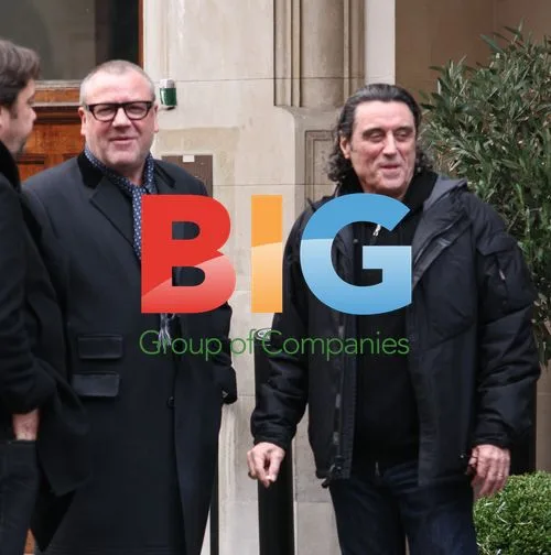 Actors Ray Winstone and Ian McShane share a laugh