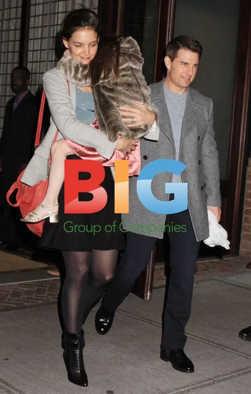 Katie Holmes and Tom Cruise with Suri in NYC