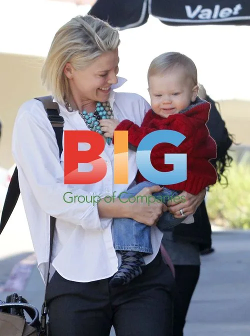 Ali Larter and son out in Brentwood