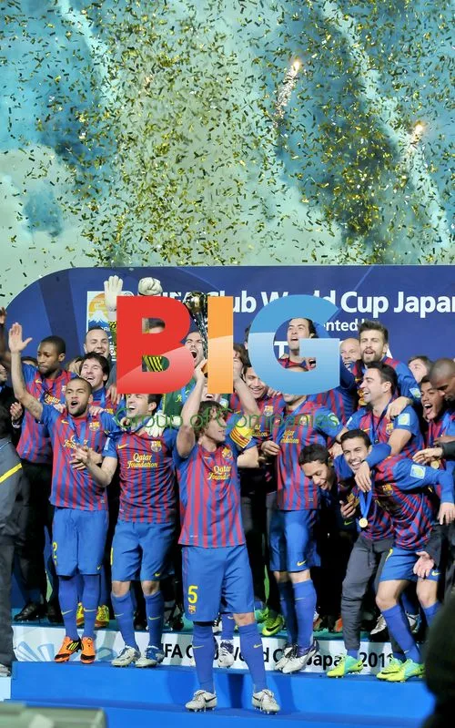 FC Barcelona celebrates Club World Cup 2011 win