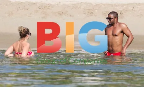 JB Gill and Chloe Tangney in the Caribbean