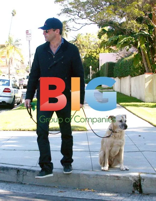 Jon Hamm Walking Dog