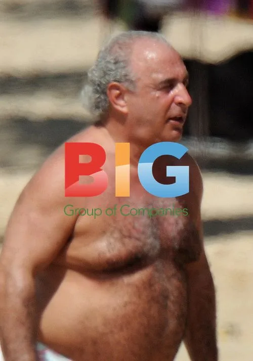 Philip Green Relaxing on Caribbean Beach