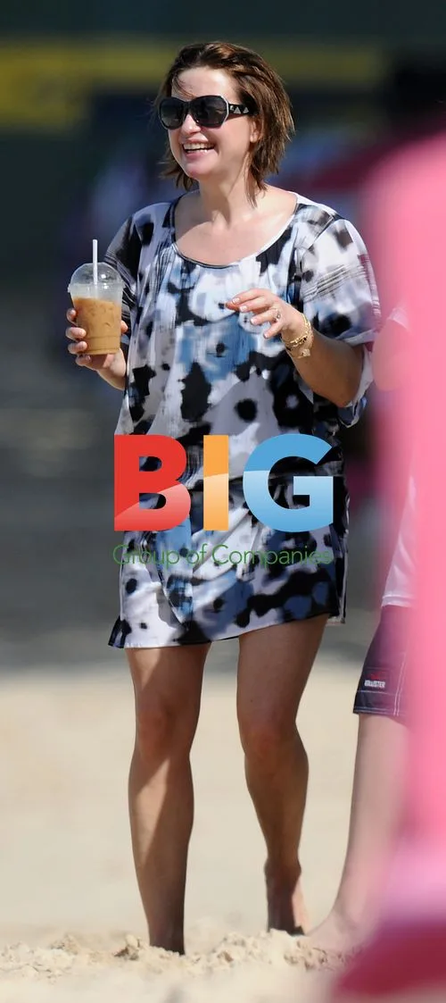 Emma Forbes Laughs on Caribbean Beach