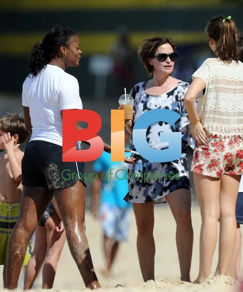 Emma Forbes on Caribbean Beach