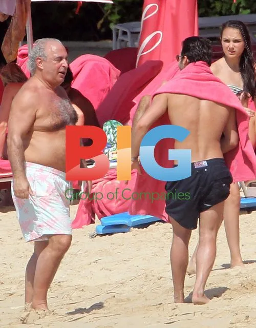 Sir Philip Green Enjoys Caribbean Vacation