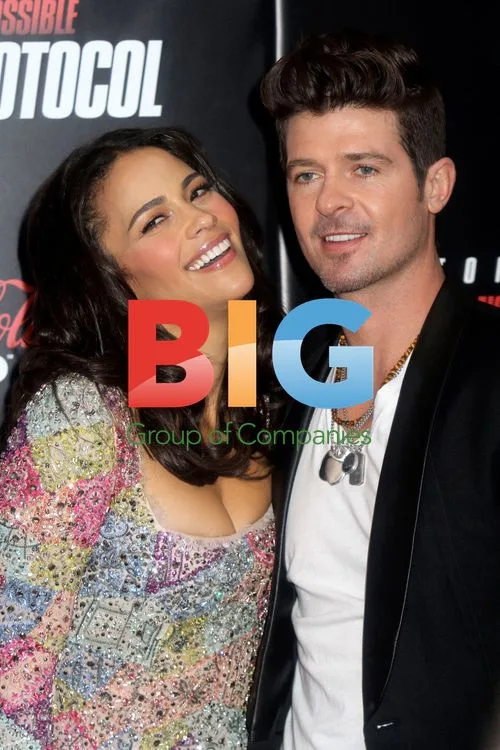 Paula Patton and Robin Thicke at "Mission Impossible 4" Premiere