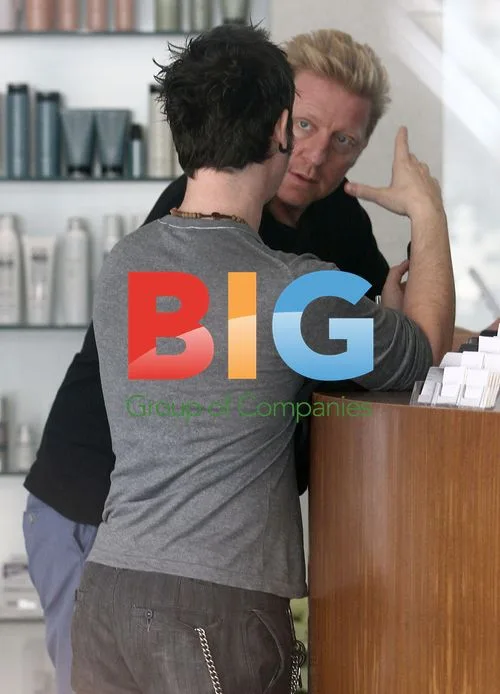 Boris Becker at Miami Hair Salon