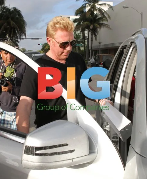 Boris Becker Gets Haircut with Son Noah