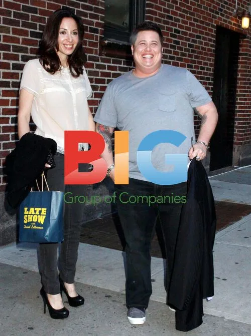 Chaz Bono and Jennifer Elia at Letterman Show