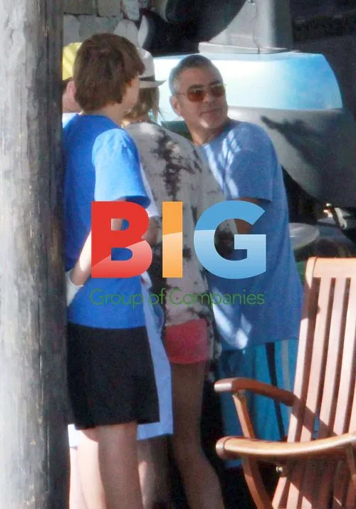 George Clooney and Stacey Kiebler in Cabo San Lucas