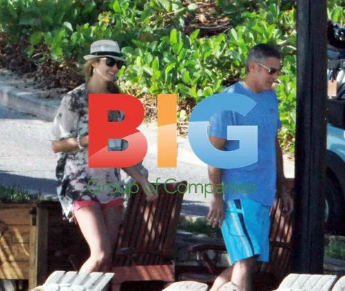 George Clooney and Stacey Kiebler in Cabo