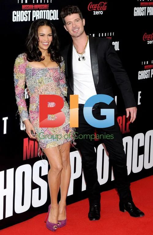 Paula Patton & Robin Thicke at Mission:Impossible Premiere