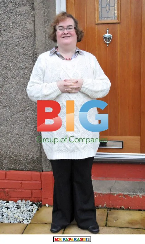 Susan Boyle Looking Cheerful