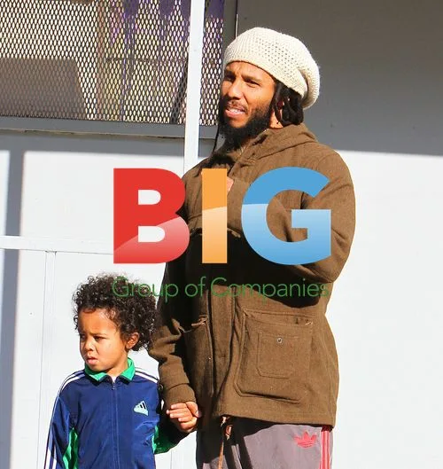 Ziggy Marley and son Gideon in LA